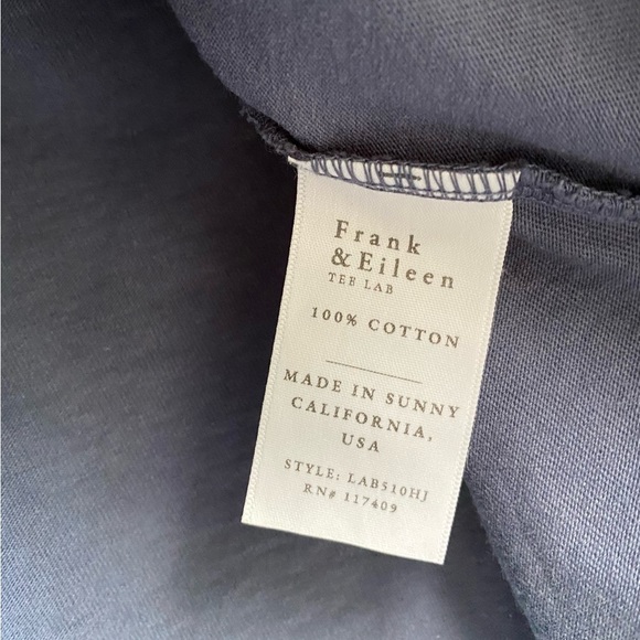 Frank & Eileen PATRICK Popover Henley Heritage Jersey White Size: XS Ocean - Picture 9 of 15